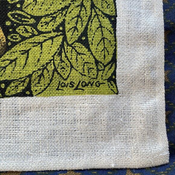 Vintage 1970’s Lois Long Linen Tea Towel. Cottage Core. Owls. Kitchen Decor. USA - Picture 4 of 9